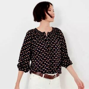 Joules Talia Popover Smocked Blouse